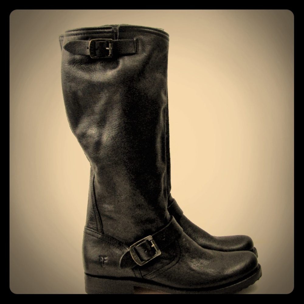 FRYE Veronica Slouch Black Boots SZ 7.5